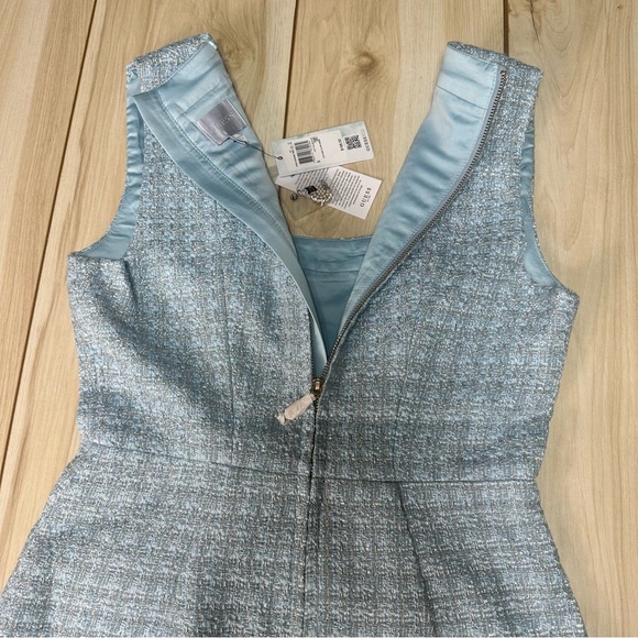 New Guess Women's Daphnee Metallic-Threaded Tweed Mini Dress Size Small - Picture 12 of 16